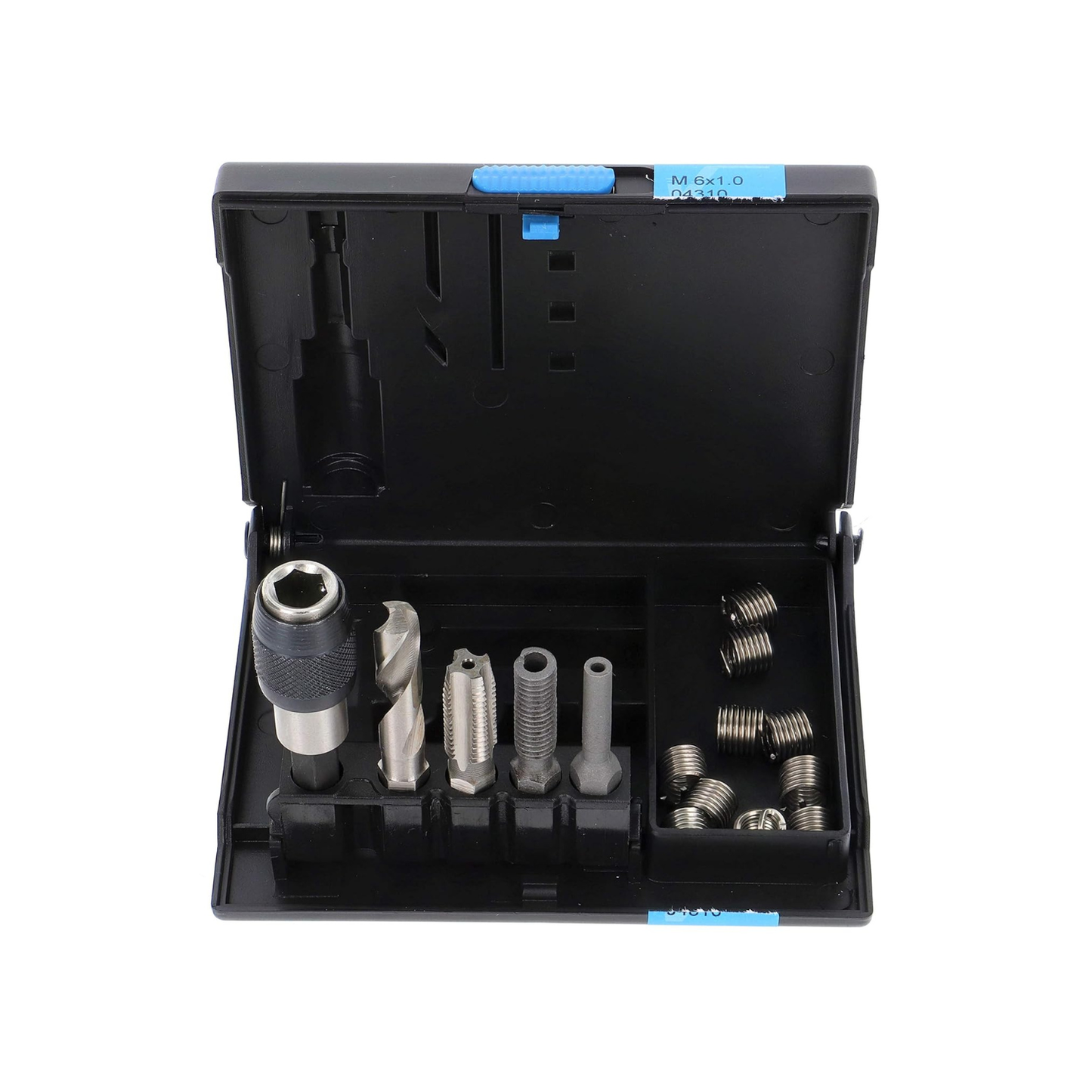 Gewindereparatur Set M6 x 1.0 mit Einsatzspiralen im Kunststoffkassette