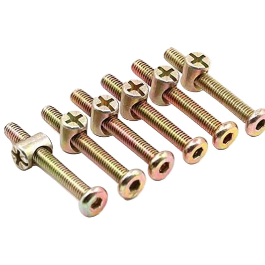 M6 Möbelverbindungsset mit Zylinderschrauben und Hülsenmuttern (15 Sets)