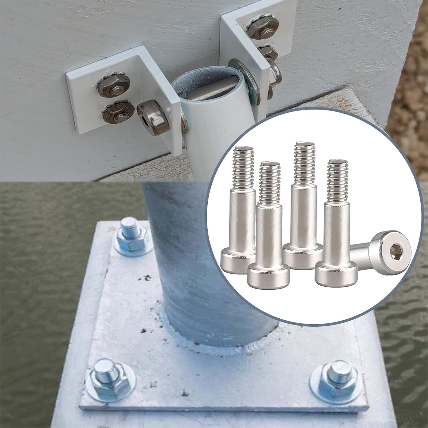 Schulterbolzen M6 x 16 mm Innensechskant aus Edelstahl (5 Stück)
