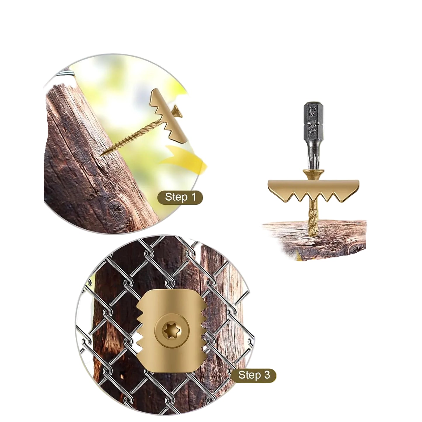 Zaunnägel 1-5/8 Zoll Drahtzaun-Befestiger mit Epoxidbeschichtung (50 Stück)