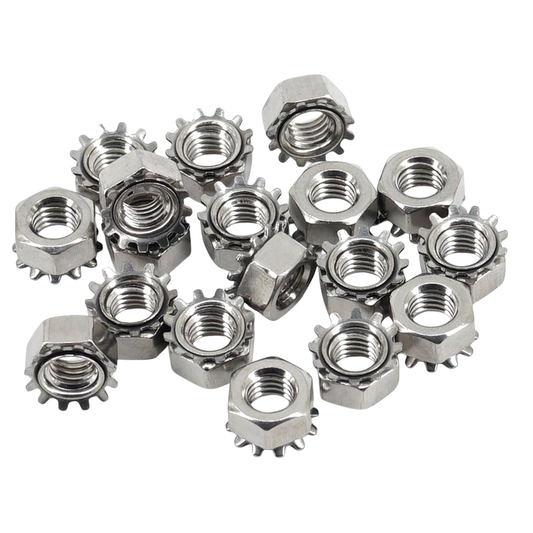 M4 Sechskant-Selbstsichernde Muttern aus Edelstahl 304 (50 Stück)