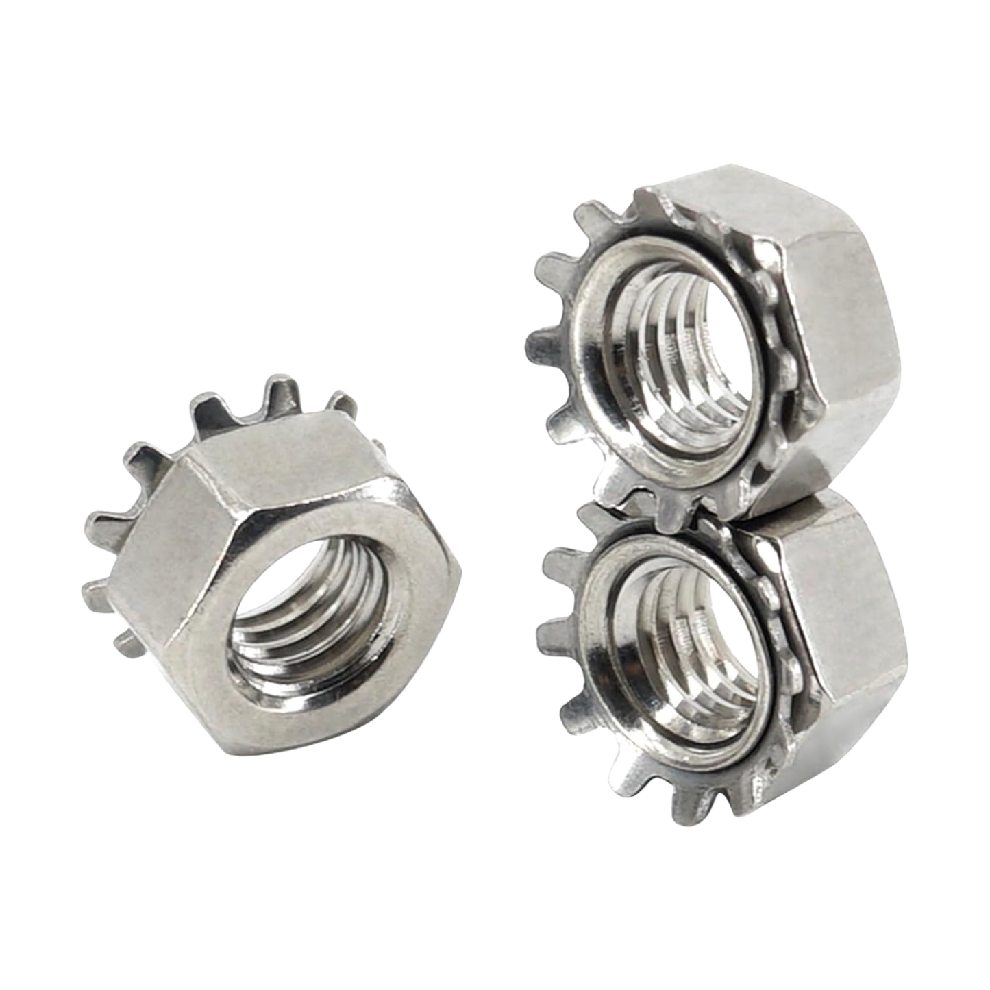 M4 Sechskant-Selbstsichernde Muttern aus Edelstahl 304 (50 Stück)