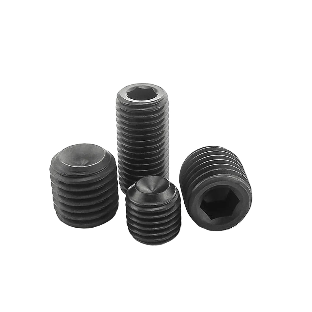 Madenschrauben M6 x 10 mm Innensechskant aus Kohlenstoffstahl (50 Stück)