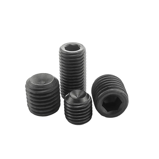 Madenschrauben M6 x 10 mm Innensechskant aus Kohlenstoffstahl (50 Stück)