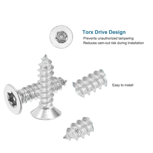 Flachkopf Torx Holzschrauben M4 x 16 mm Edelstahl Senkkopf
