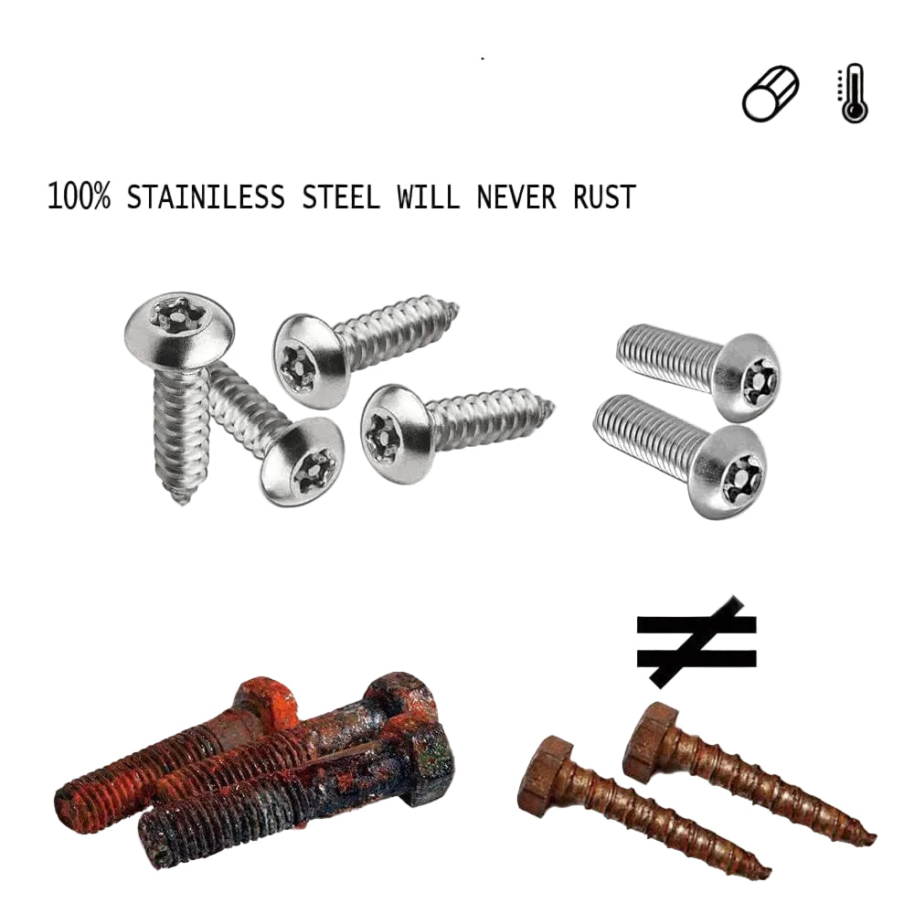 Anti-Diebstahl Kennzeichen Schrauben Set 8 Stück Edelstahl