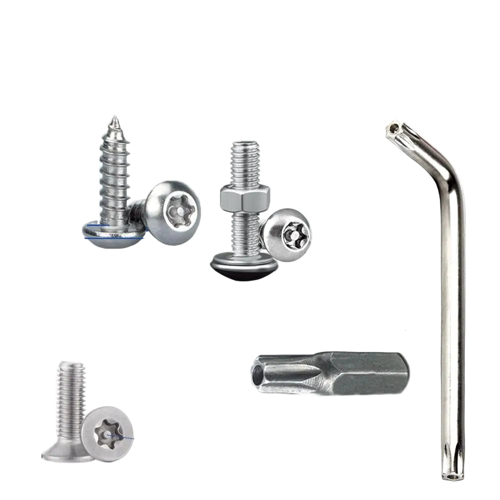 Anti-Diebstahl Kennzeichen Schrauben Set 8 Stück Edelstahl